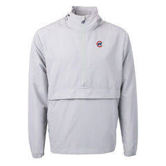 Chicago Cubs Cutter & Buck Charter Eco Recycled Half-Zip Anorak Jacket - Gray