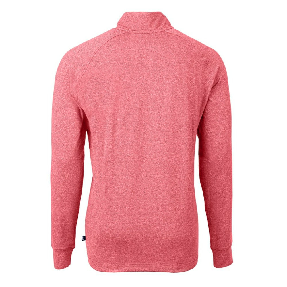 St. Louis Cardinals Cutter & Buck Adapt Eco Knit Stretch Recycled Quarter-Zip Pullover Top - Heather Red