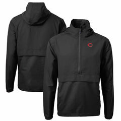 Cincinnati Reds Cutter & Buck Charter Eco Recycled Half-Zip Anorak Jacket - Black