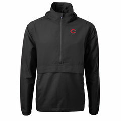 Cincinnati Reds Cutter & Buck Charter Eco Recycled Half-Zip Anorak Jacket - Black
