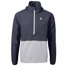 Houston Astros Cutter & Buck Charter Eco Recycled Half-Zip Anorak Jacket - Navy/Gray