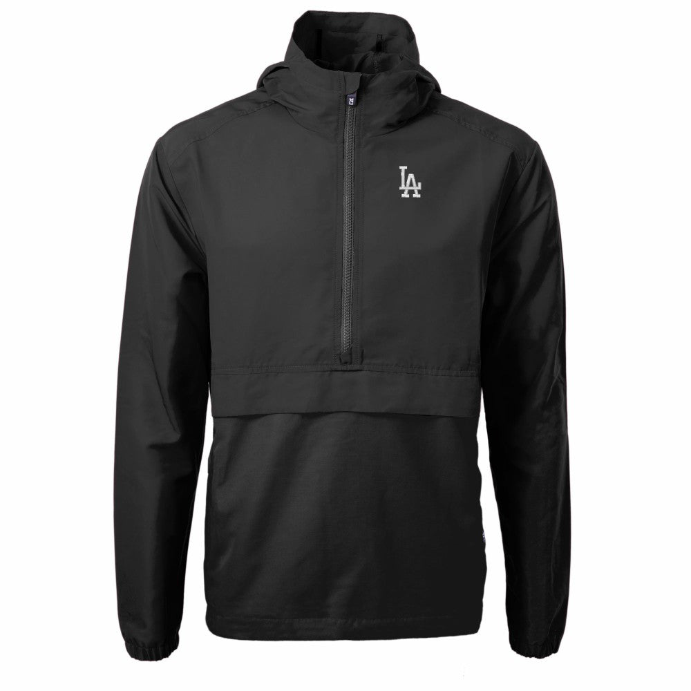 Los Angeles Dodgers Cutter & Buck Charter Eco Recycled Half-Zip Anorak Jacket - Black