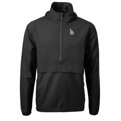 Los Angeles Dodgers Cutter & Buck Charter Eco Recycled Half-Zip Anorak Jacket - Black