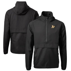 Athletics Cutter & Buck Charter Eco Recycled Half-Zip Anorak Jacket - Black