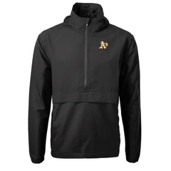 Athletics Cutter & Buck Charter Eco Recycled Half-Zip Anorak Jacket - Black