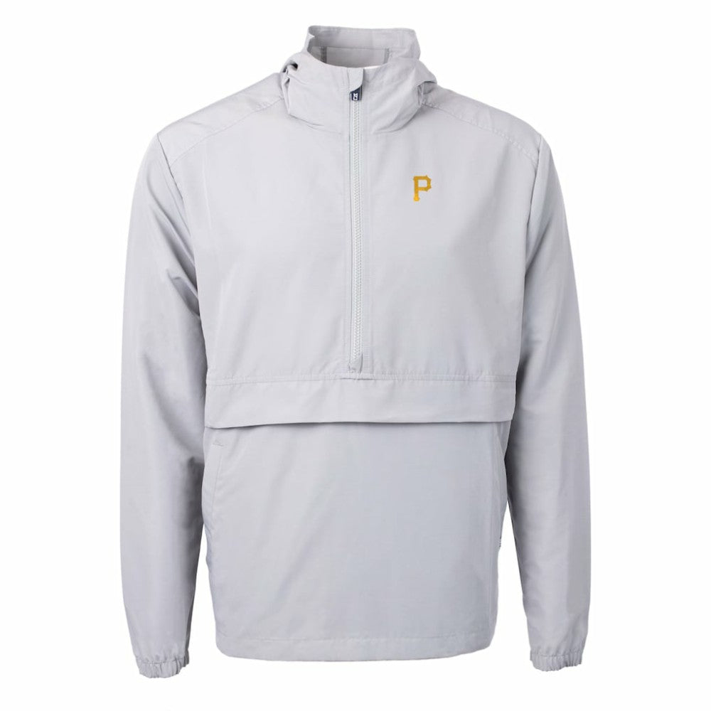Pittsburgh Pirates Cutter & Buck Charter Eco Recycled Half-Zip Anorak Jacket - Gray