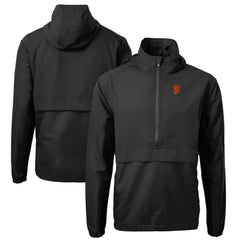 San Francisco Giants Cutter & Buck Charter Eco Recycled Half-Zip Anorak Jacket - Black
