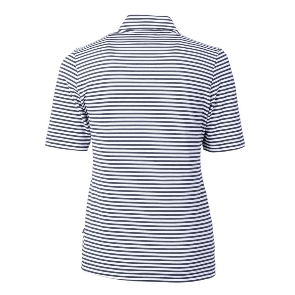 Philadelphia Phillies Cutter & Buck Women's Virtue Eco Pique Stripe Top - Navy
