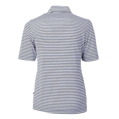 Philadelphia Phillies Cutter & Buck Women's Virtue Eco Pique Stripe Top - Navy