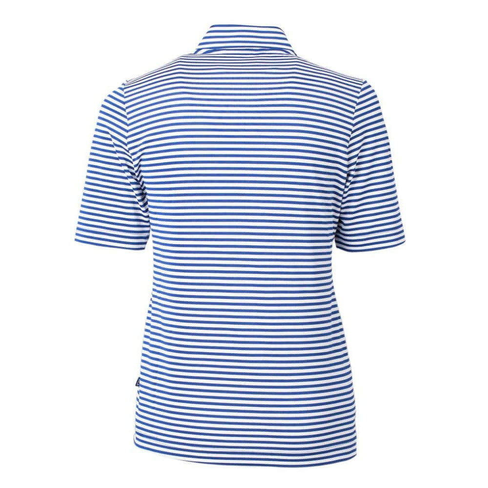 Philadelphia Phillies Cutter & Buck Women's Virtue Eco Pique Stripe Top - Blue