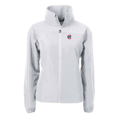 Chicago Cubs Cutter & Buck Women's Charter Eco Recycled Full-Zip Jacket - Gray