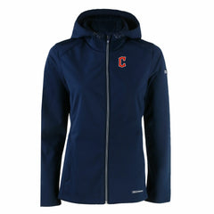 Cleveland Guardians Cutter & Buck Women's Evoke Eco Softshell Recycled Full-Zip Jacket - Navy