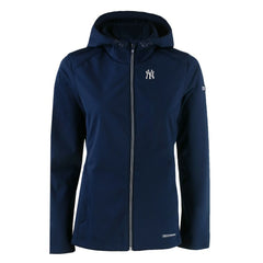 New York Yankees Cutter & Buck Women's Evoke Eco Softshell Recycled Full-Zip Jacket - Navy