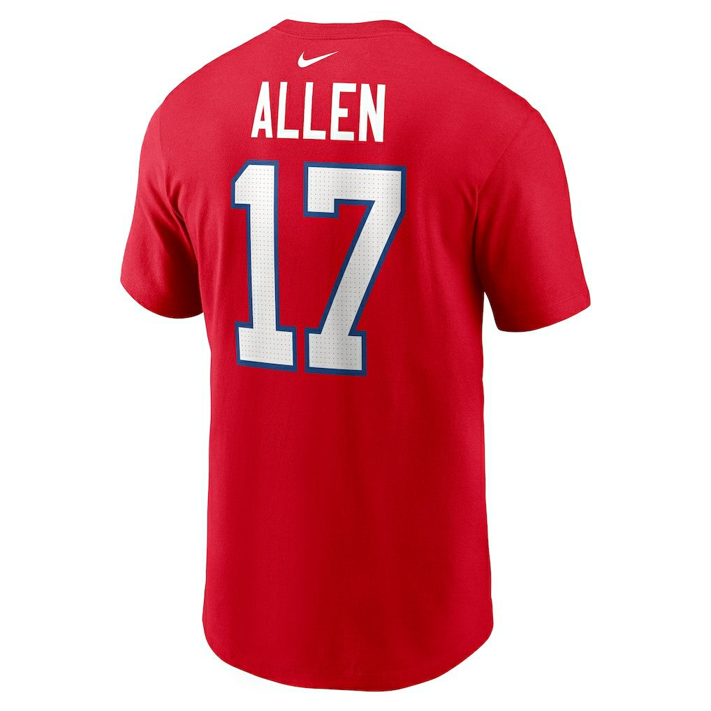 Josh Allen Buffalo Bills Player Name & Number T-Shirt - Red | Nike sale