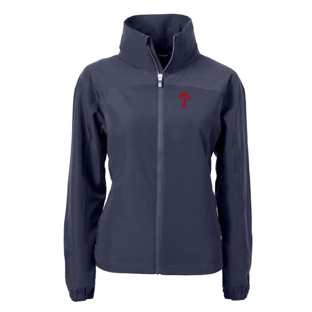 Philadelphia Phillies Cutter & Buck Women's Charter Eco Recycled Full-Zip Jacket - Navy