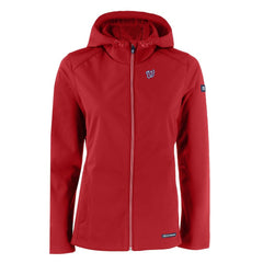 Washington Nationals Cutter & Buck Women's Evoke Eco Softshell Recycled Full-Zip Jacket - Red