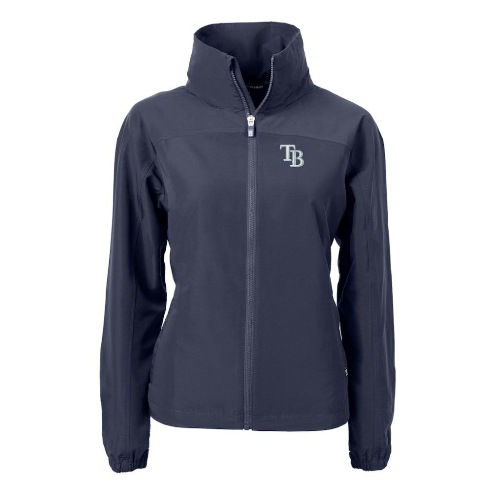 Tampa Bay Rays Cutter & Buck Women's Charter Eco Recycled Full-Zip Jacket - Navy