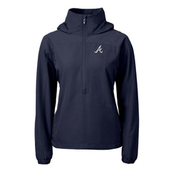 Atlanta Braves Cutter & Buck Women's Charter Eco Recycled Half-Zip Anorak Jacket - Navy
