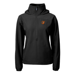 Baltimore Orioles Cutter & Buck Women's Charter Eco Recycled Half-Zip Anorak Jacket - Black