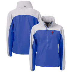 Philadelphia Phillies Cutter & Buck Women's Charter Eco Recycled Half-Zip Anorak Jacket - Royal