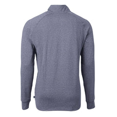 Minnesota Twins Cutter & Buck Big & Tall Adapt Eco Knit Stretch Recycled Quarter-Zip Pullover Top - Heather Navy