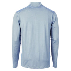 St. Louis Cardinals Cutter & Buck Virtue Eco Pique Micro Stripe Big & Tall Recycled Quarter-Zip Pullover Top - Light Blue/Navy