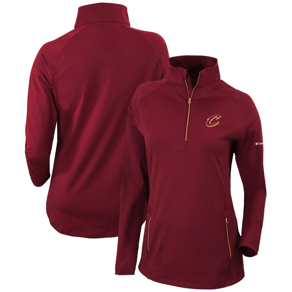 Cleveland Cavaliers Women's Omni-Wick Outward Nine Quarter-Zip Pullover Top sale - Burgundy | Columbia on sale