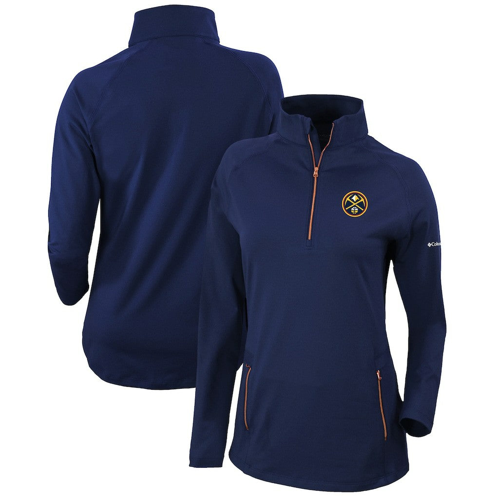 Denver Nuggets Women's Omni-Wick Outward Nine Quarter-Zip Pullover Top sale - Navy | Columbia cheap