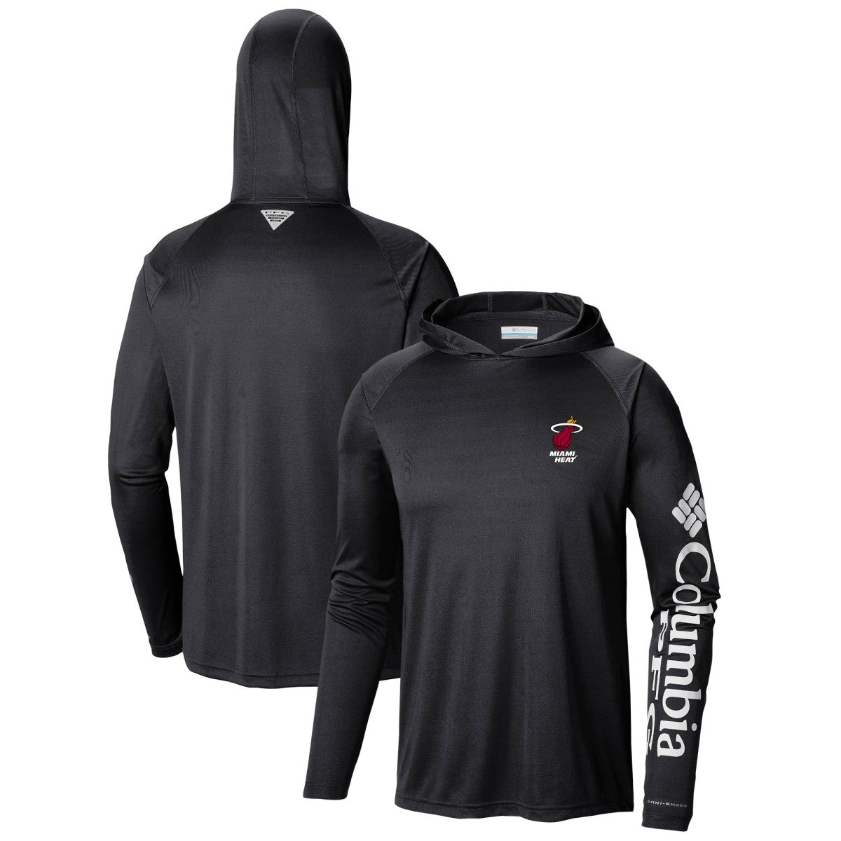 Miami Heat Terminal Tackle Long Sleeve Hoodie T-Shirt - Black | Columbia discount