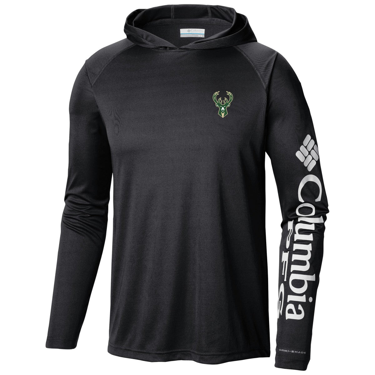 Milwaukee Bucks Terminal Tackle Long Sleeve Hoodie T-Shirt - Black | Columbia for sale