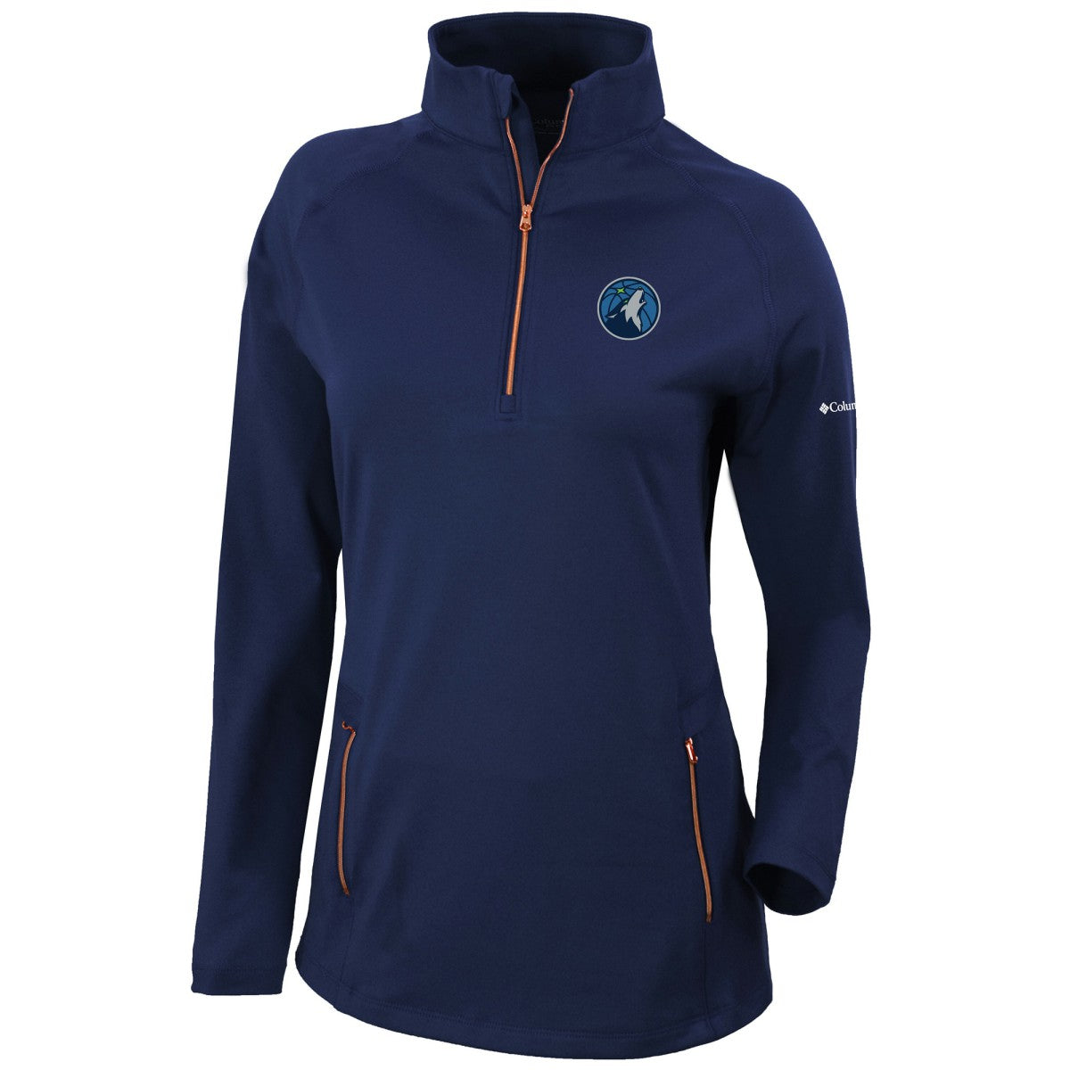 Minnesota Timberwolves Women's Omni-Wick Outward Nine Quarter-Zip Pullover Top - Navy | Columbia shop