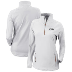San Antonio Spurs Women's Omni-Wick Outward Nine Quarter-Zip Pullover Top - White | Columbia discount