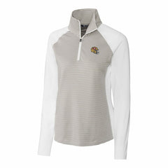 San Francisco 49ers Cutter & Buck Women's Helmet Logo DryTec Forge Tonal Stripe Stretch Half-Zip Top - White cheap