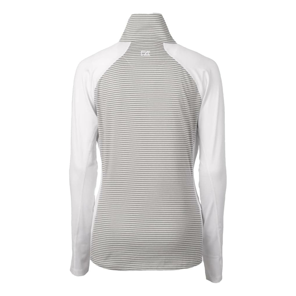 San Francisco 49ers Cutter & Buck Women's Helmet Logo DryTec Forge Tonal Stripe Stretch Half-Zip Top - White cheap