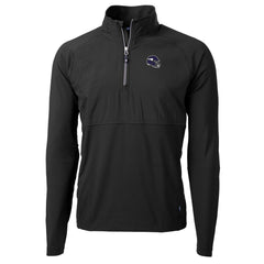 Minnesota Vikings Cutter & Buck Helmet Adapt Eco Knit Hybrid Recycled Quarter-Zip Pullover Top - Black on sale