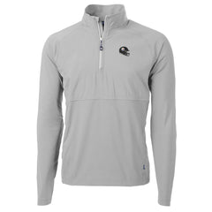 Pittsburgh Steelers Cutter & Buck Helmet Adapt Eco Knit Hybrid Recycled Quarter-Zip Pullover Top - Silver on sale