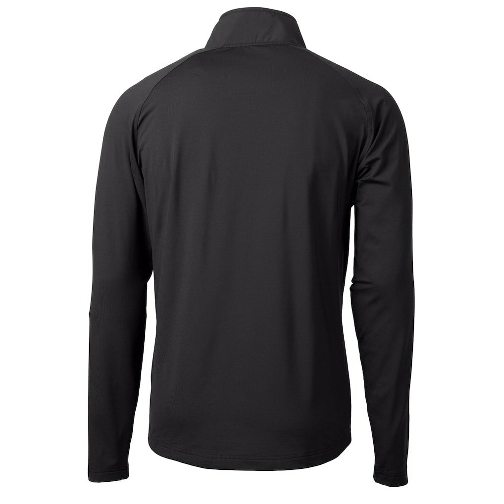 Miami Dolphins Cutter & Buck Helmet Adapt Eco Knit Hybrid Recycled Quarter-Zip Pullover Top - Black outlet