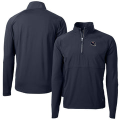 Chicago Bears Cutter & Buck Helmet Adapt Eco Knit Hybrid Recycled Quarter-Zip Pullover Top - Navy online