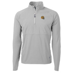 Green Bay Packers Cutter & Buck Helmet Adapt Eco Knit Hybrid Recycled Quarter-Zip Pullover Top - Silver online