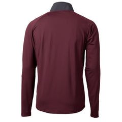 Washington Commanders Cutter & Buck Helmet Adapt Eco Knit Hybrid Recycled Quarter-Zip Pullover Top - Burgundy for sale