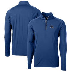 New York Giants Cutter & Buck Helmet Adapt Eco Knit Stretch Recycled Quarter-Zip Pullover Top - Royal on sale