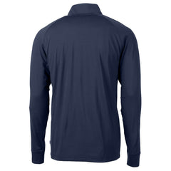 Chicago Bears Cutter & Buck Helmet Adapt Eco Knit Stretch Recycled Quarter-Zip Pullover Top - Navy online