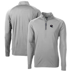 Chicago Bears Cutter & Buck Helmet Adapt Eco Knit Stretch Recycled Quarter-Zip Pullover Top - Silver sale