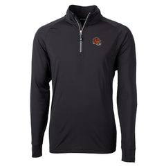Cincinnati Bengals Cutter & Buck Helmet Adapt Eco Knit Stretch Recycled Quarter-Zip Pullover Top - Black outlet