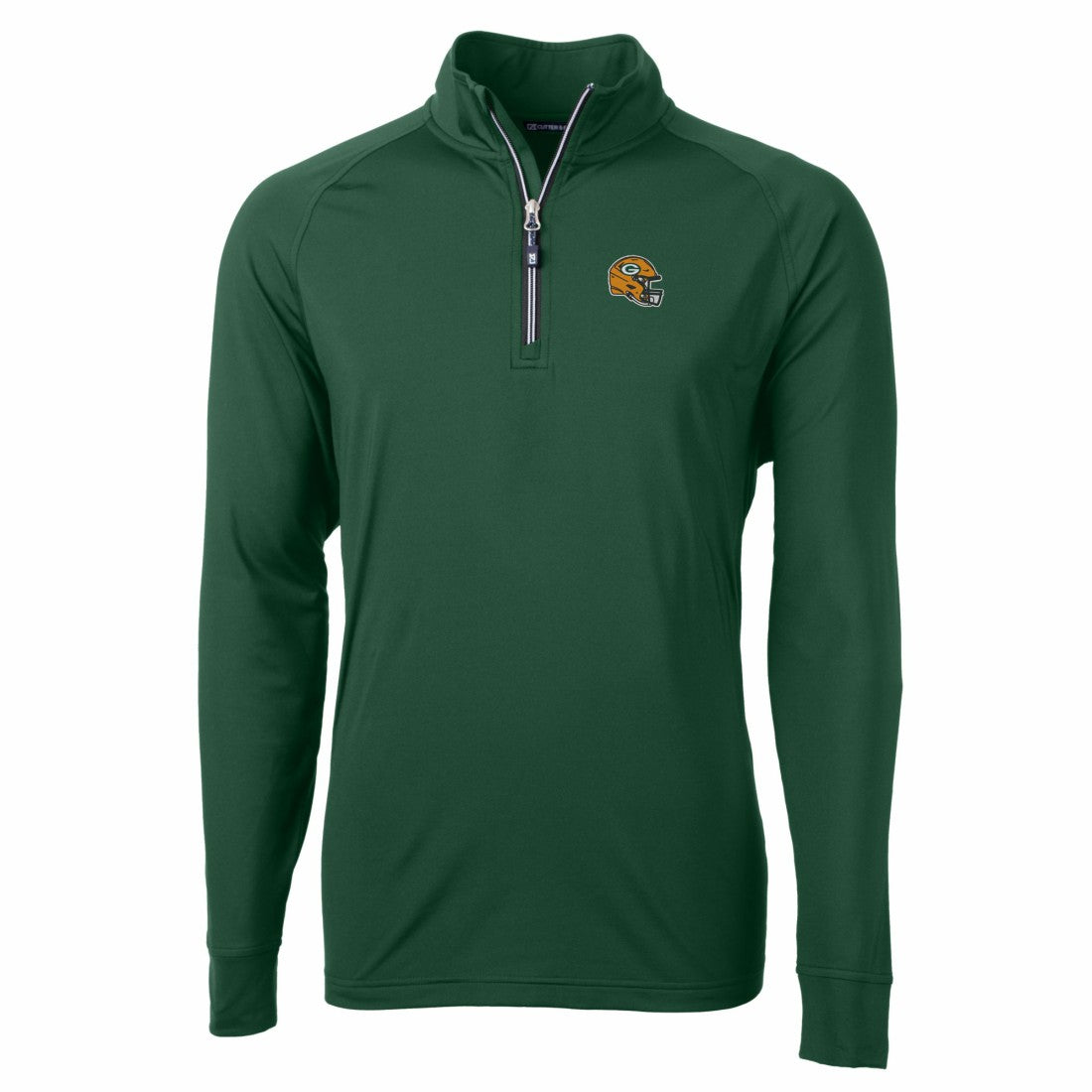Green Bay Packers Cutter & Buck Helmet Adapt Eco Knit Stretch Recycled Quarter-Zip Pullover Top - Green discount
