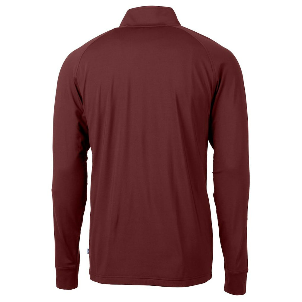Washington Commanders Cutter & Buck Helmet Adapt Eco Knit Stretch Recycled Quarter-Zip Pullover Top - Burgundy cheap