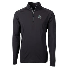 Carolina Panthers Cutter & Buck Helmet Adapt Eco Knit Stretch Recycled Quarter-Zip Pullover Top - Black cheap