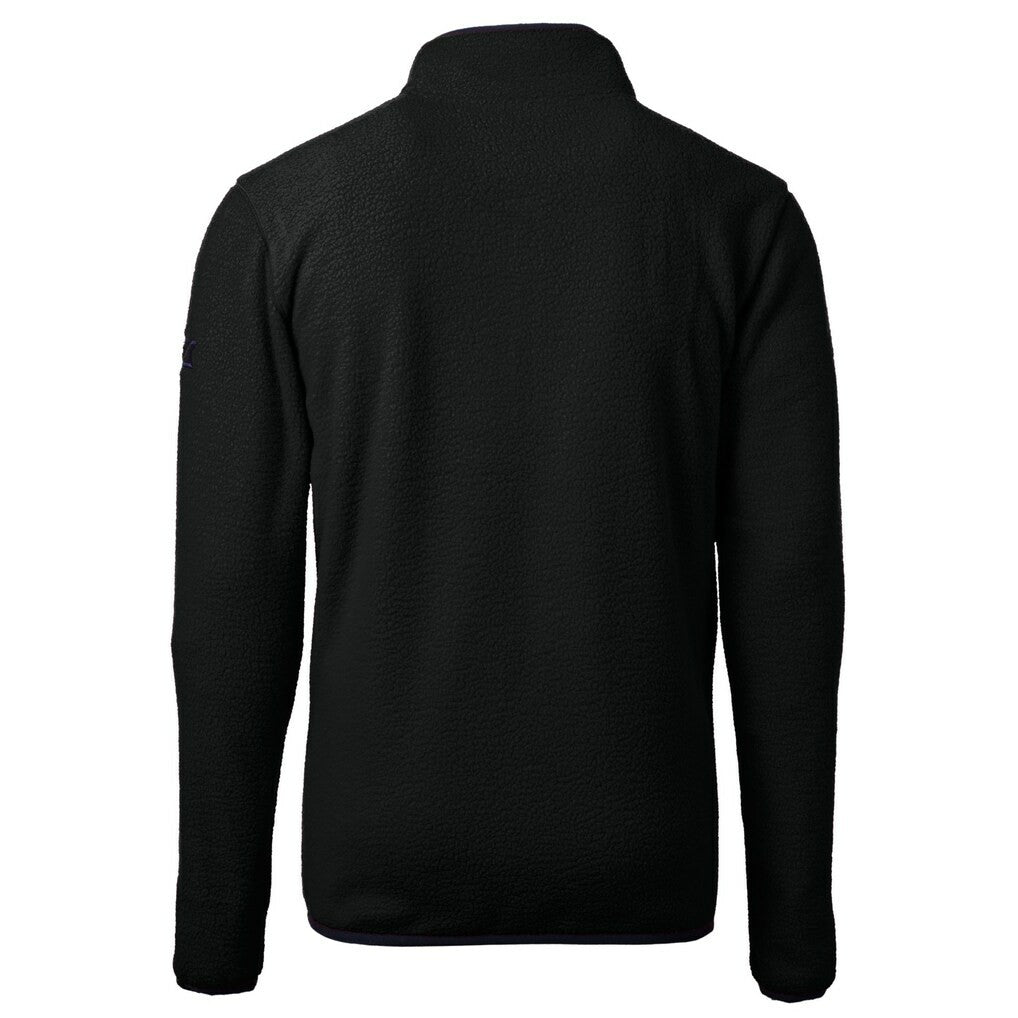Minnesota Vikings Cutter & Buck Helmet Cascade Eco Sherpa Fleece Quarter-Zip Pullover Jacket - Black outlet