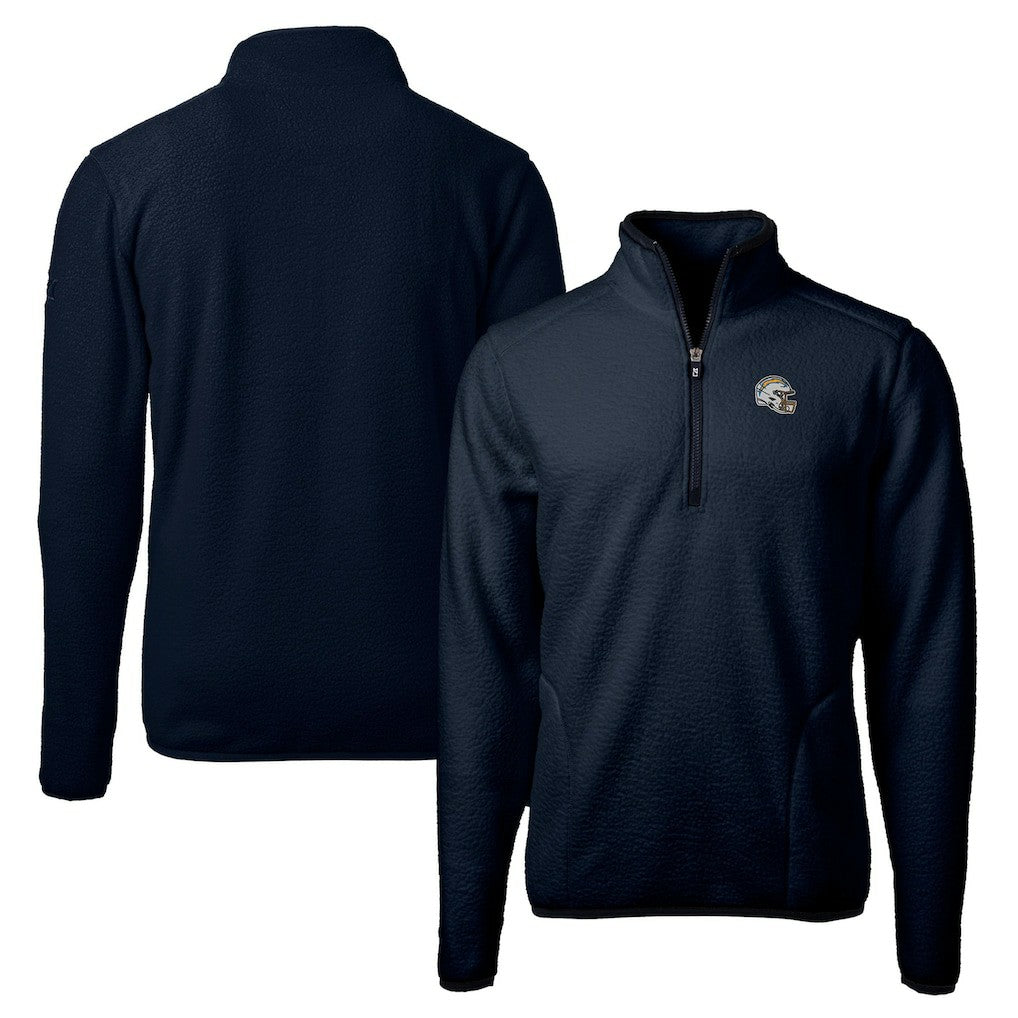 Los Angeles Chargers Cutter & Buck Helmet Cascade Eco Sherpa Fleece Quarter-Zip Pullover Jacket - Navy online