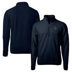 Chicago Bears Cutter & Buck Helmet Cascade Eco Sherpa Fleece Quarter-Zip Pullover Jacket - Navy on sale